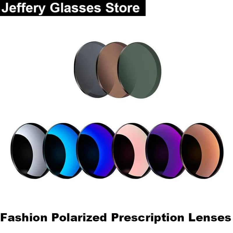 Polarized Optical Sunglasses Lenses 1.56 1.61 1.67 Mirror Prescription Myopia Aspheric UV400 Driving Sun Glasses colorful Lens