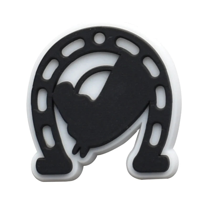 Horse Racing Shoe Charms for Crocs Sandals Women Clogs Pins Shoe Decorations Accessory Men Badges Girls Kids Shoes Accessories