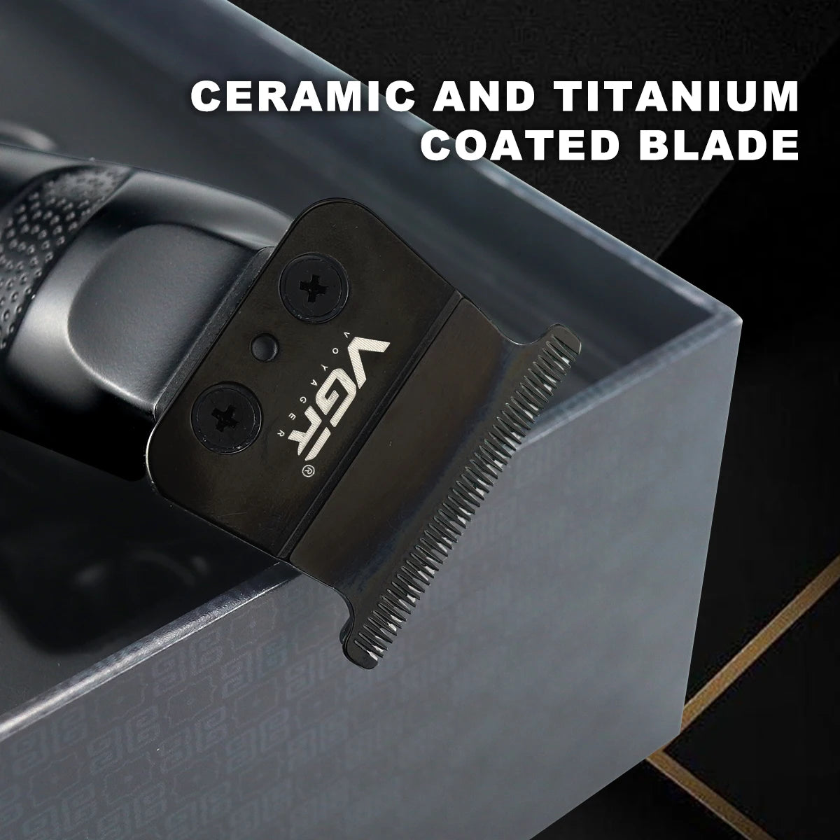 VGR V-879T Hair Trimmer for Men DLC Blade T-Blade 7500RPM LCD Display 1500mAh Professional Hair Clipper Finishing Machine