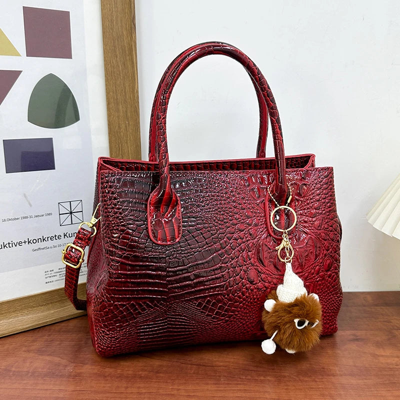 Ladies Quality Leather Shoulder Bags for Women 2026 Luxury Designer Handbags Classic Female Commute Fashion Large Capacity Tote