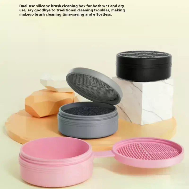 Makeup Brush Cleaning Box Sponge Eyeshadow Brushes Quick Clean Dry Cleaner Cosmetic Wash Clean Powder Tool Makeup Accessories