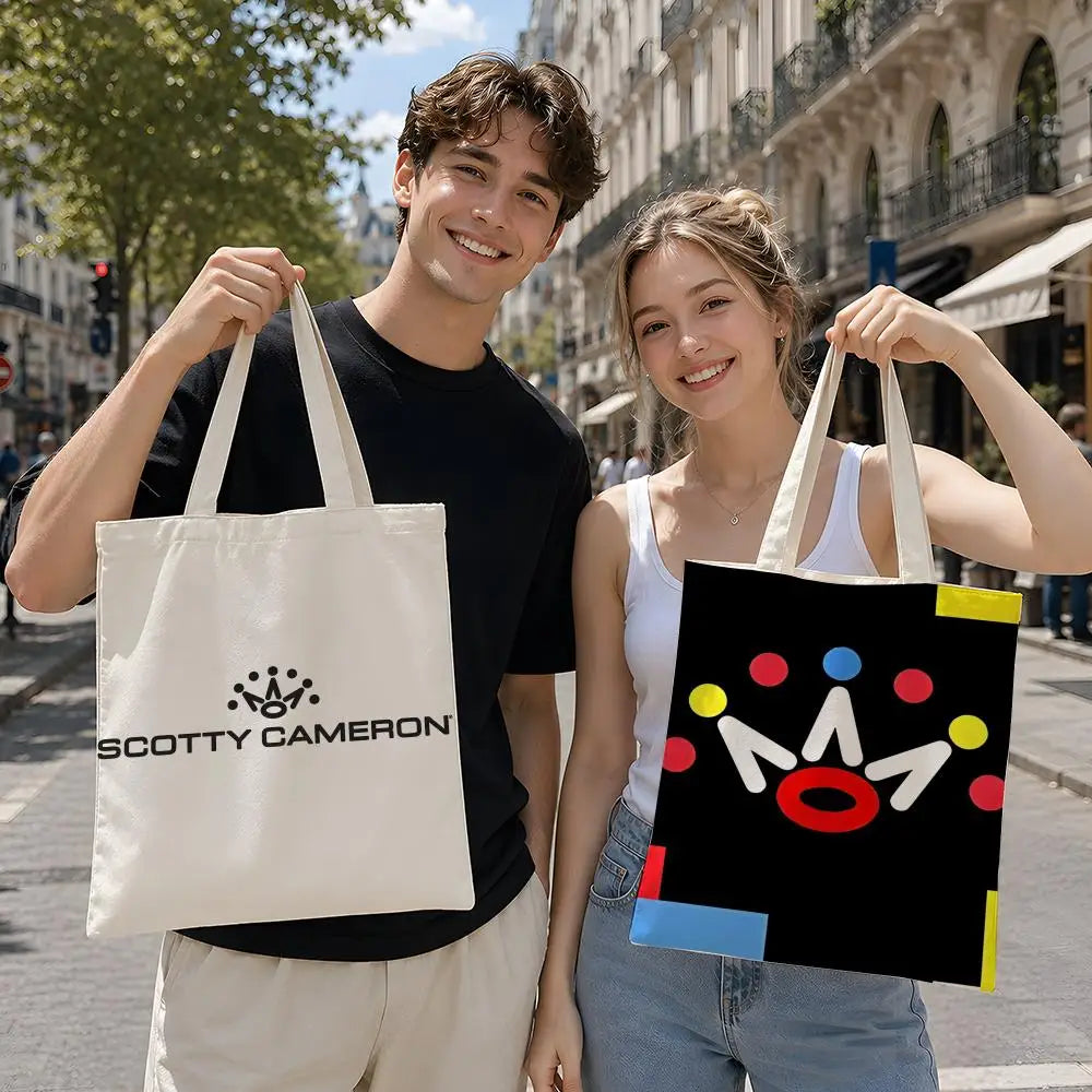 Sport S-Scotty C-Cameron Storage Bags Reusable Canvas Tote Suitable for School Class Commuting Shopping as Gifts