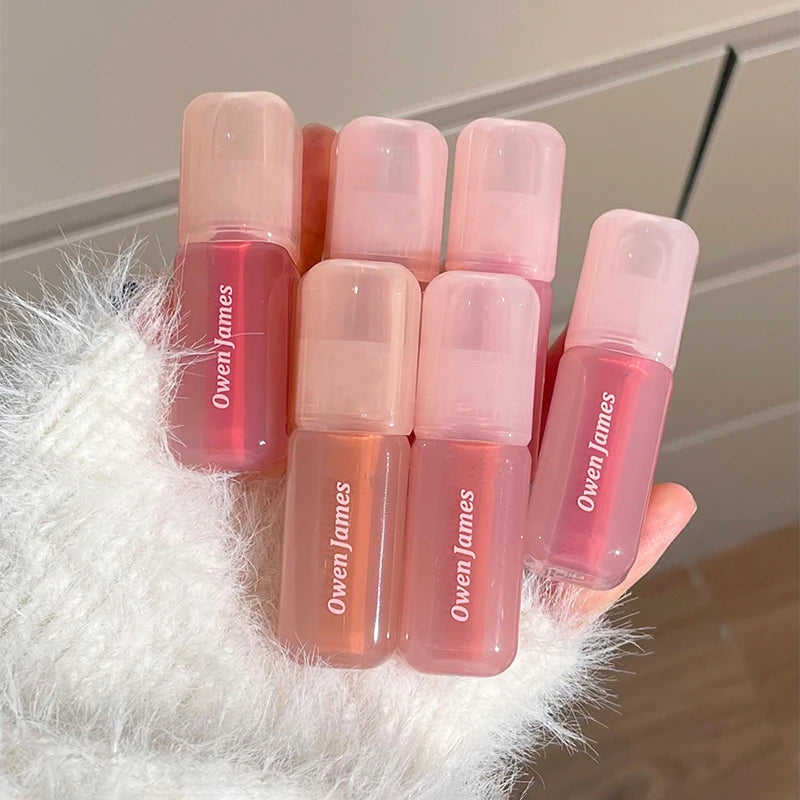 Glossy Non-stick Cup Lip Gloss Long Lasting Cheek Mud Lip Plumper Tinted Lip Lipstick Lip Makeup Cosmetics
