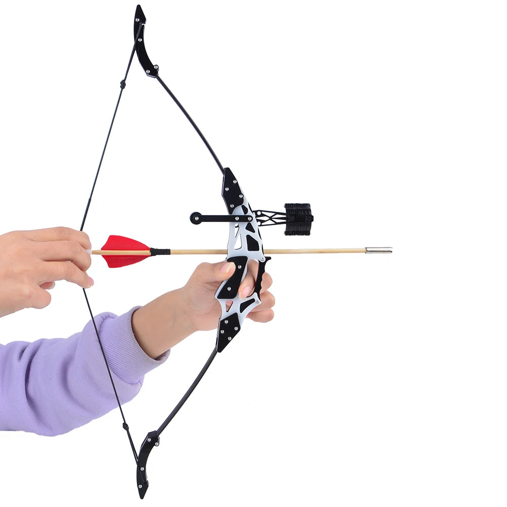 18Lbs Archery Mini Recurve Bow 19" Short Shooting Bow with Wooden Arrows for Youth Teen Children Outdoor Targeting Practice Game