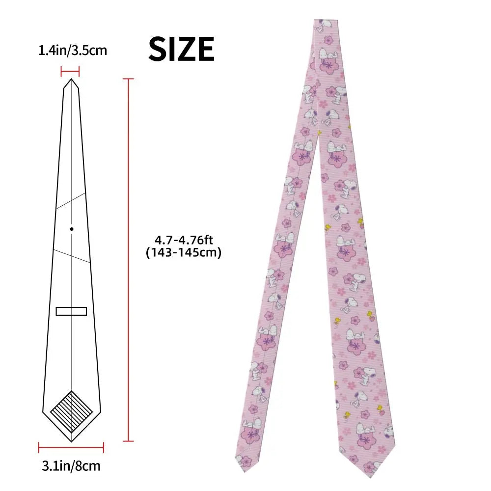 Personalized Fashion S-Snoopys Neckties Men Silk Cartoon Office Neck Tie