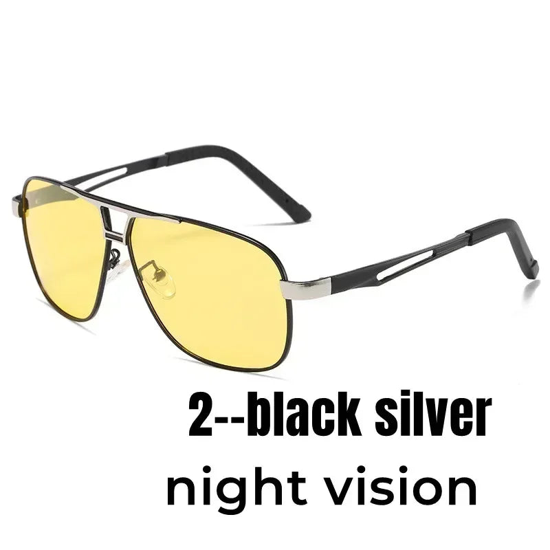 Trendy Square Polarized Photochromic Sunglasses Luxury Women Men Pilot Shades Sun Glasses Outdoor Anti-UV Driving Oculos De Sol