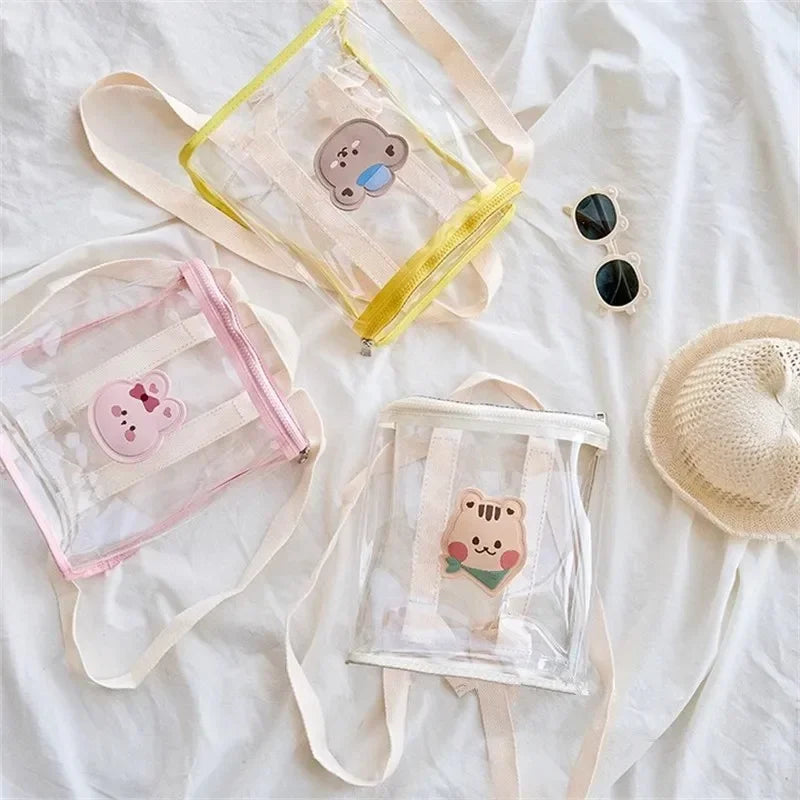Kids Backpack Toddler Backpack Mother Kids Bags for Girl School Bags Cute Pvc Transparent Bag for Boy Bolsas Para Niños Mochila