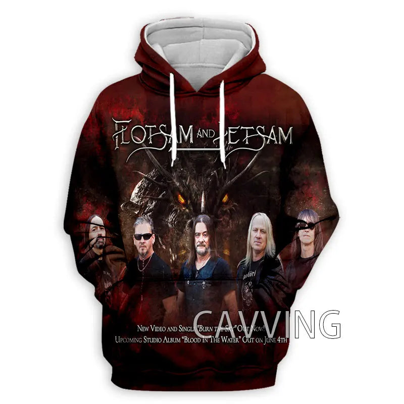 New Fashion Women/Men's 3D Print  Flotsam and Jetsam Rock  Hoodies Hooded Sweatshirts Harajuku Hoodie Sweatshirts Tops Clothing