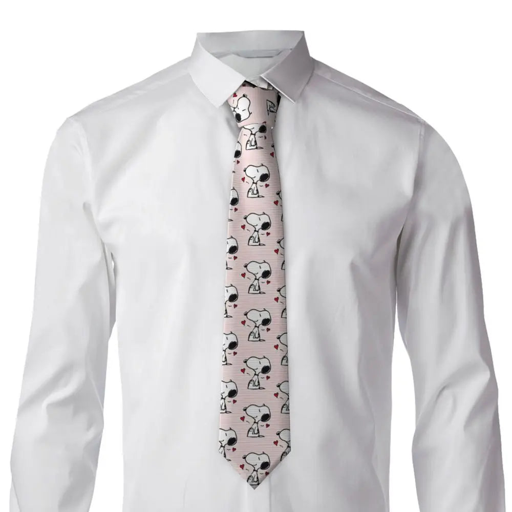 Snoopys & Woodstock Smile Giggle Laugh Neckties Silk 8 cm Neck Tie for Mens Shirt Accessories Cravat Wedding Accessories Office