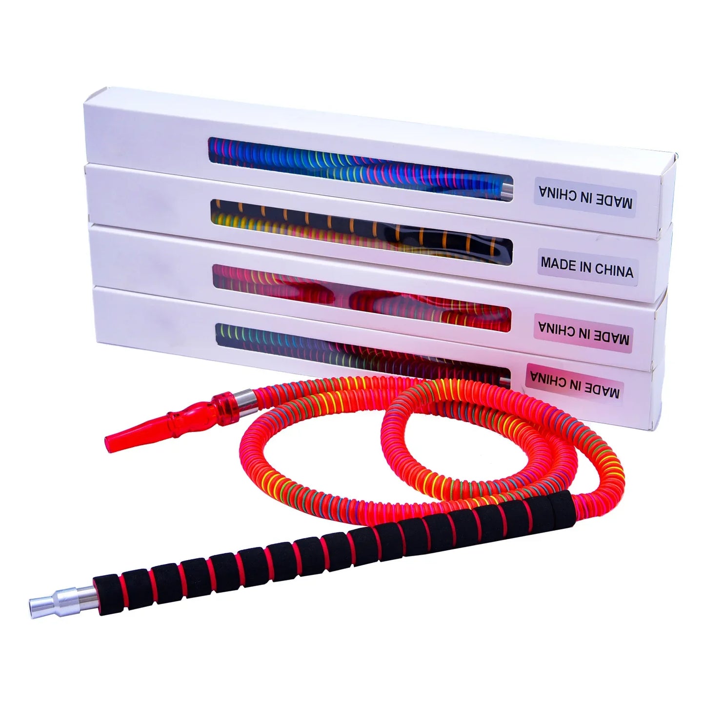 Arabic Shisha Hose with Long Handle Colorful Design for Middle Eastern Durable Nightclubs Hookah Hose