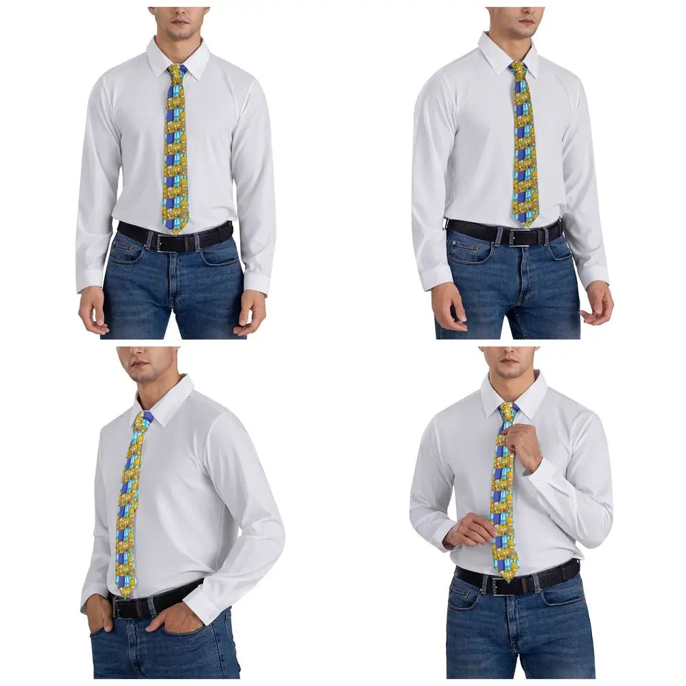 Personalized The S-Simpsones Homer Neck Ties Men Formal Silk Wedding Neckties