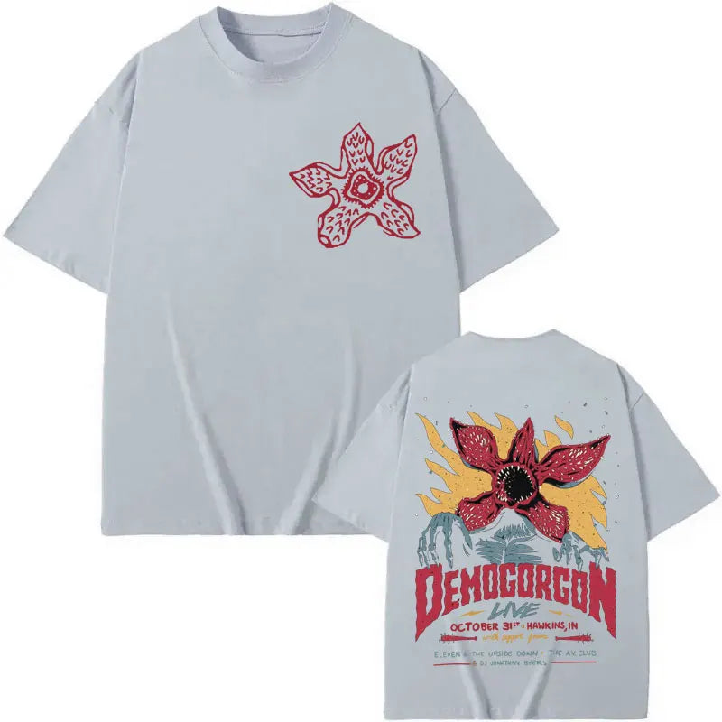 Eddie Munson The Demogorgon T-shirt Cannibal Flower Monster Graphic T Shirts Men Women Clothing Gothic Fashion Vintage T-shirts