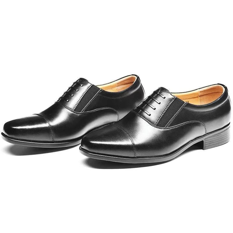 Men's Business Leather Shoes Trendy Slip-on Formal Shoes Men 2025 New Office Derby Shoes for Men Black Leather Social Shoe Male