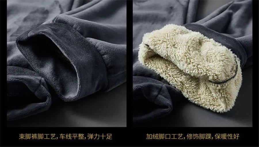 Winter Lambwool Tracksuit Piece Sets Warm Thicken Fleece Joggers Pants Outfits Casual Womens Plush Hooded Sweatshirts Conjuntos