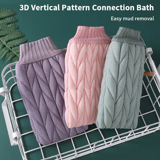 Bath Scrubber Powerful Stain Removal Bath Gloves Body Scrub Exfoliating Shower Washcloth Back Scrub Durable Deep Cleansing Towel