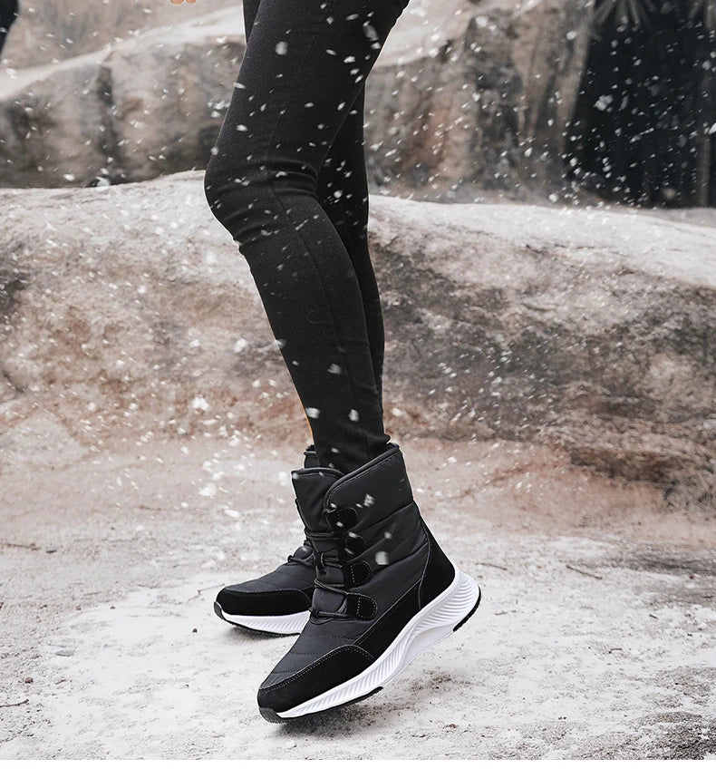 2026 Women's Shoes Winter Fashion Ankle Boots Women Keep Warm Female Lace Up Waterproof Boots Ankle Shoes Street Nurse Boots