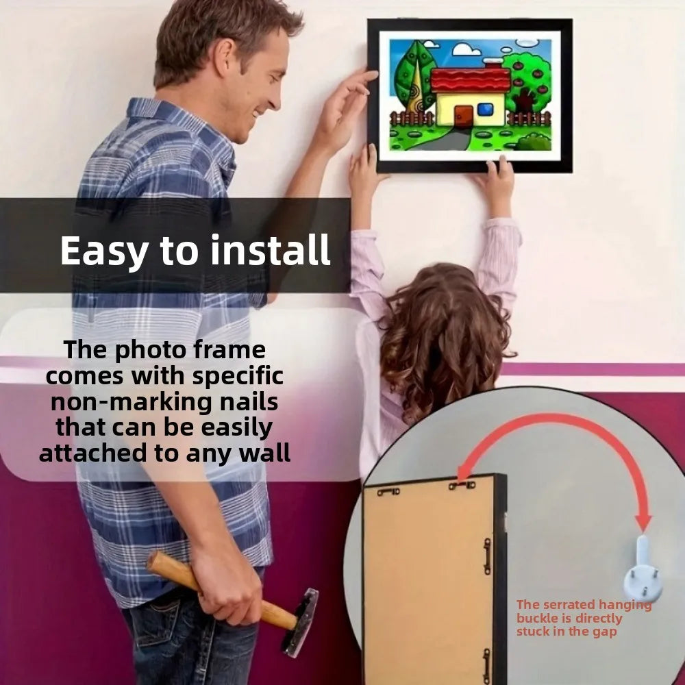 Kids Art Frames, Artwork Picture Frames Changeable, Front Opening Picture Display Frames Holds 100 A4 Pcs Versatile Wall Decor