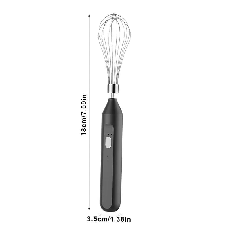 Cordless Hand Mixer One Touch Off Handheld Electric Whisk with 3 Speed Modes Hand Held Egg Beater with 2 Detachable Stir Whisks