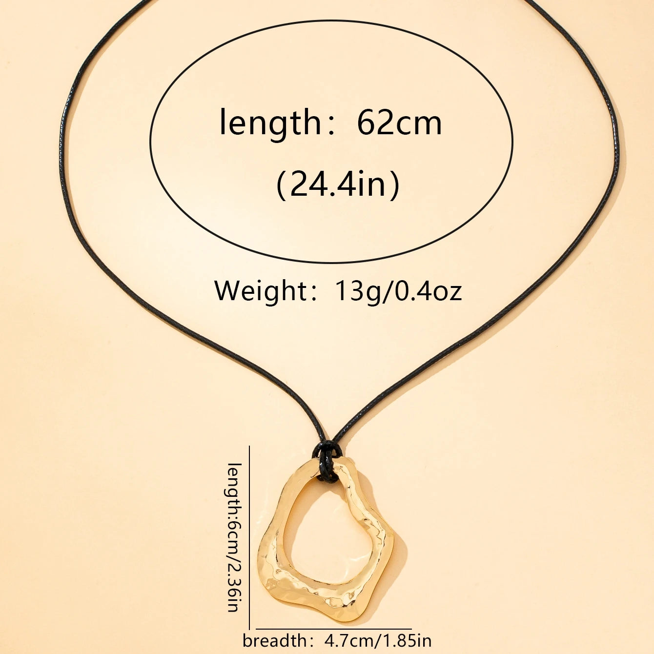 A Women's Necklace with an Irregular Geometric Pendant, Winter Punk Style Sweater Necklace, Suitable for Everyday Wear and Vacation Wear