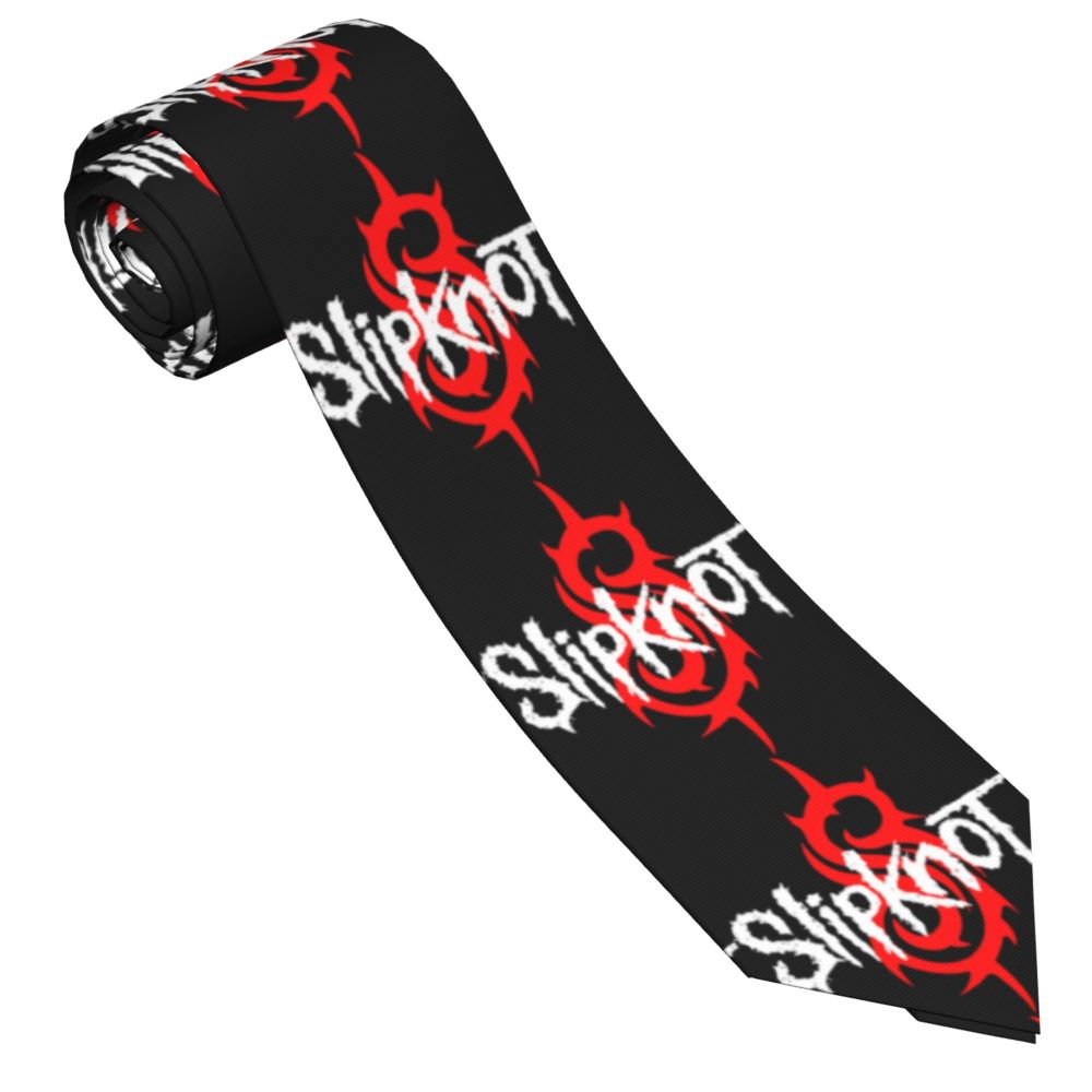 Slipknots Neckties Men's Customized Silk Heavy Metal Rock Music Gift Neck Tie for Office