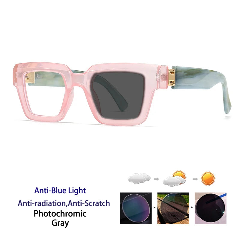 Brand Design Retro Reading Glasses for Man and Women Fashion Luxury Legs Large Size Square Presbyopic Eyewear Dioptric 0 to +6.0