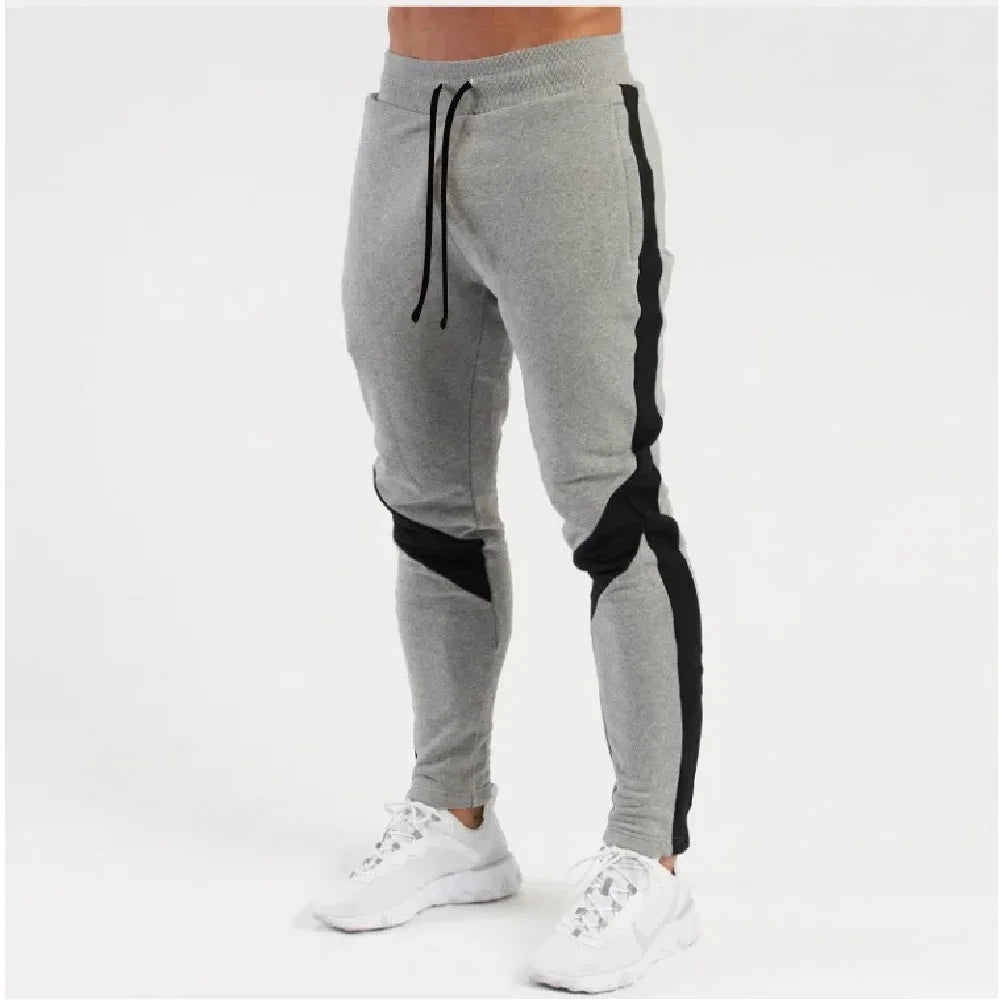 2025 Spring/Autumn New Men's Fashion Loose Casual Pants High Waist Striped Sports Breathable Small Foot Guard Pants