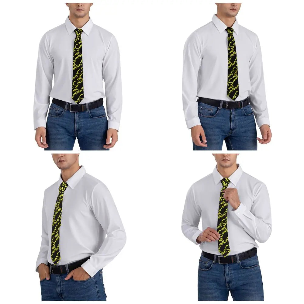 Personalized The S-Simpsones Homer Neck Ties Men Formal Silk Wedding Neckties