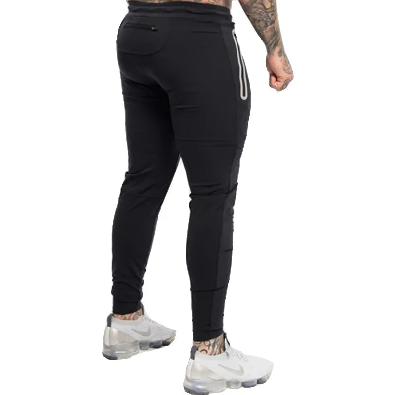 Autumn Winter Pants Men Sweatpant Jogger Casual Sweat Pants Zipper Packets 3XL
