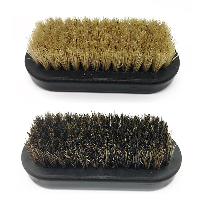 Shoe Polish Brush Leather Pig Hair Soft Polishing Tool Cleaning Brush Nub Leather Boots Clean Shine Brush