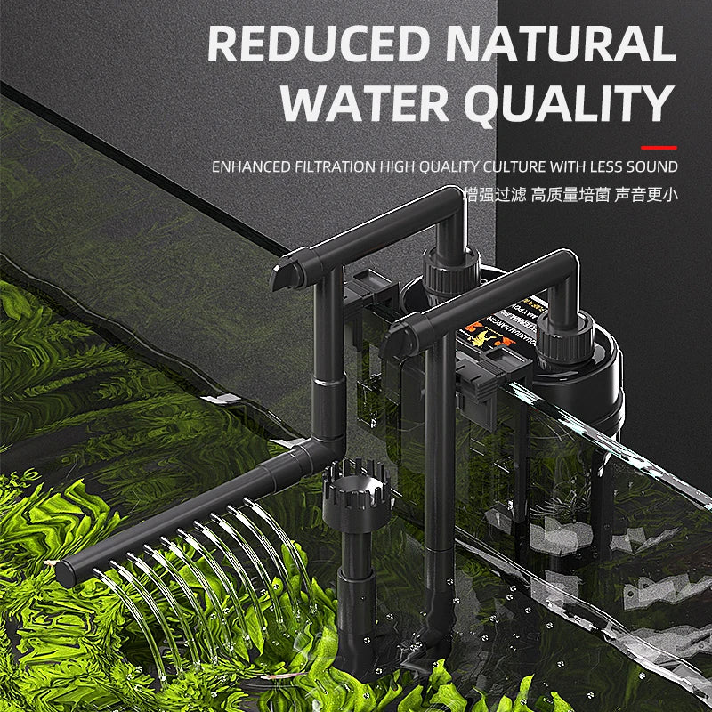 110V 220V Fish tank filter wall-mounted filter barrel external small silent external water purification filtration cycle