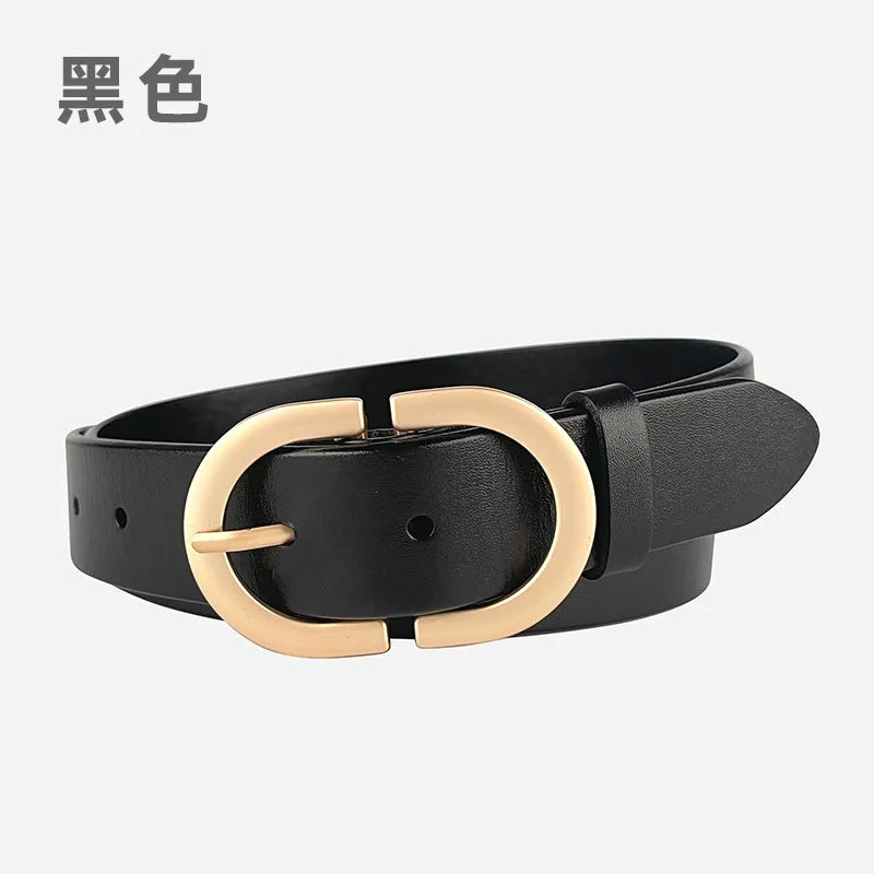 Genuine Leather Letter Design Belt for Women, Luxury Multi-Style Accessory with Dresses Jeans & Fashion Decor