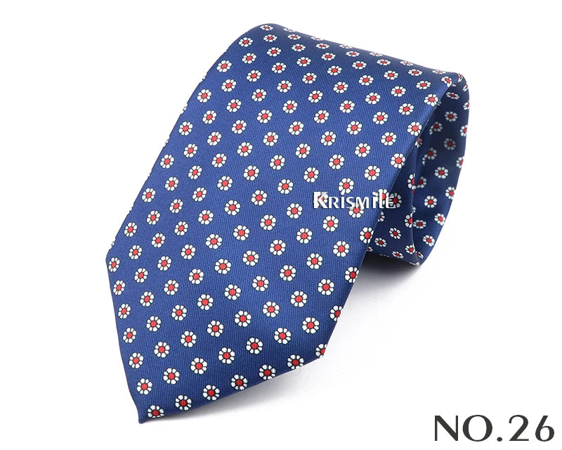 New Design Bohemian Style Necktie For Men Silk Touch Soft Blue Red Yellow Necktie Fit Wedding Party Business Office Accessory
