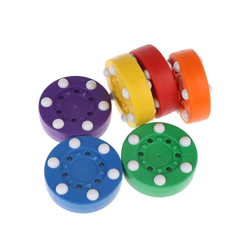 New Inline Roller Hockey Training Puck With 6 Balls For Street Hockey Skate Practice Passing Skill Builder