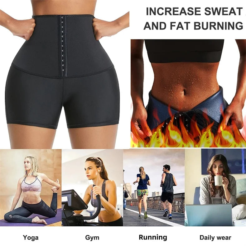 Sweat Sauna Pants Body Weight Loss Slimming Pants Waist Trainer Shapewear Tummy Hot Sweat Leggings Fitness Workout Pants