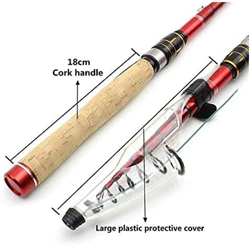 High Quality,1.6m-2.7m,Fishing Rod,100% Carbon Fiber,Spinning Fishing Rod,Short PortableTravel ,Telescopic Rod, Super Hard