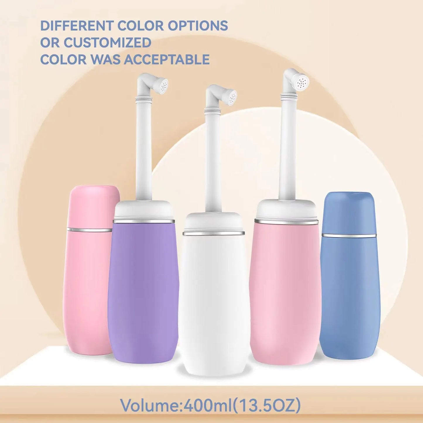 Portable Bidet - Travel Handheld Bidet Bottle with Retractable Spray Nozzle for Hygiene Cleansing Personal Care 400ml With Bag