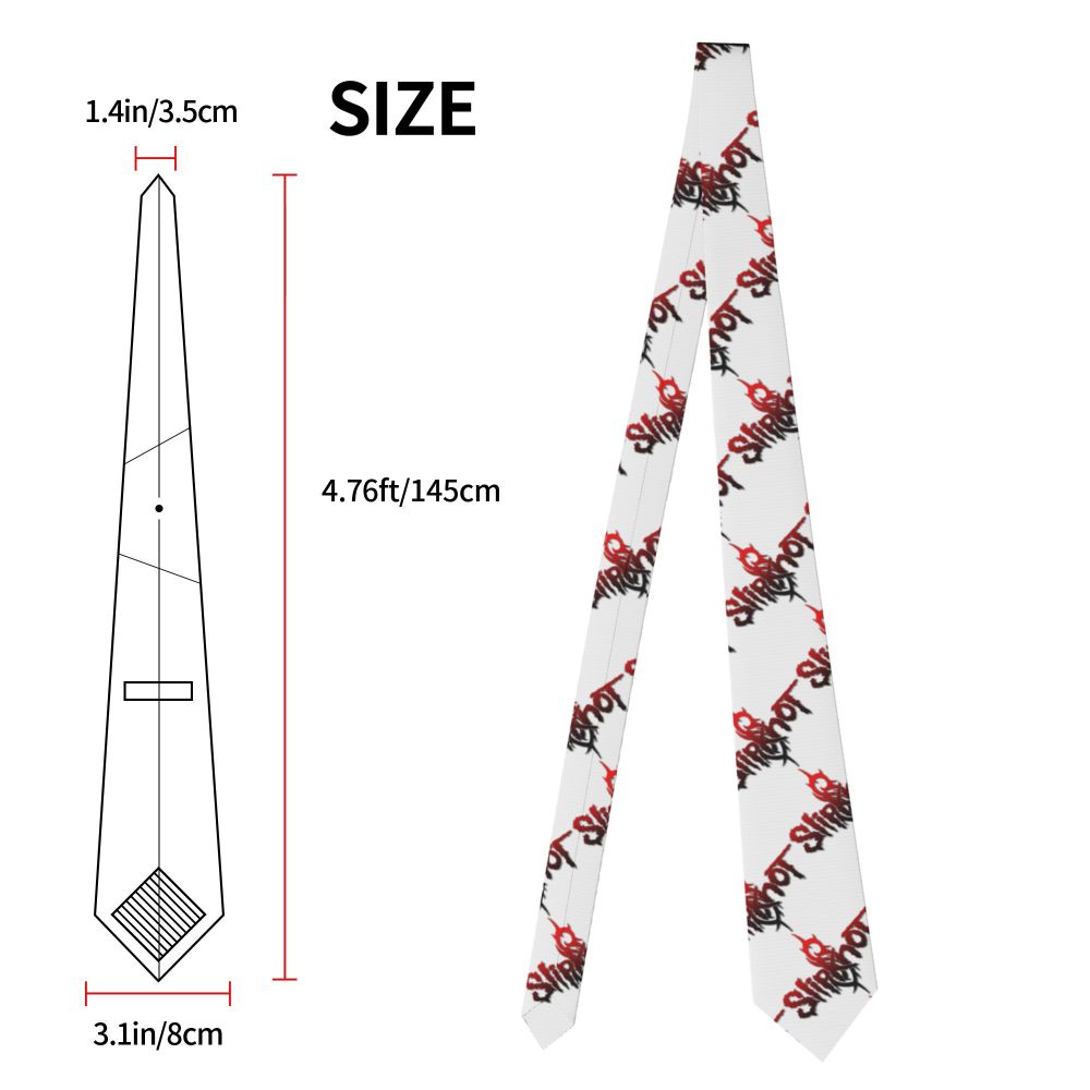 Slipknots Neckties Men's Customized Silk Heavy Metal Rock Music Gift Neck Tie for Office
