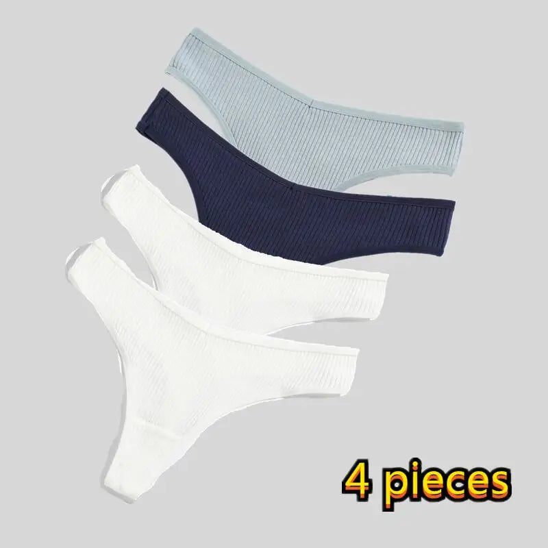 Ladies thong cotton comfortable underwear sexy panties low waist young girl thong solid color  lingerie shorts Woman clothes