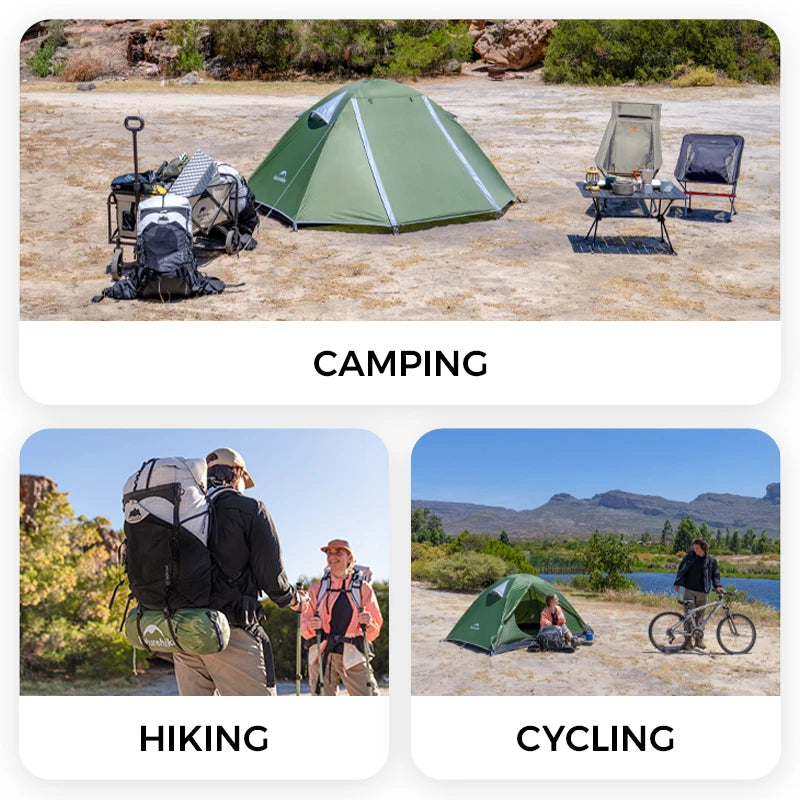 Naturehike  2026 Tents 2-3 People Bleik  Outdoor Hiking Mountain Camping Tent Travel 210T Polyester Waterproof Sunshade Shelter
