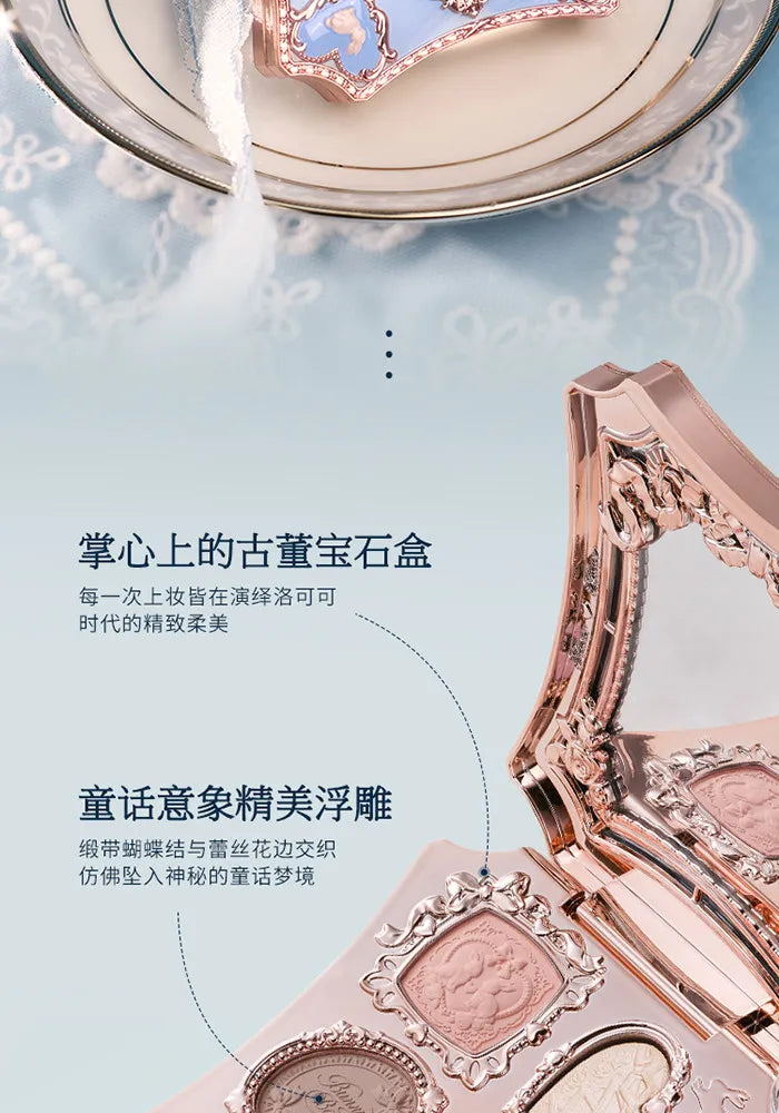 Flower Knows Bunny Garden Collection 6-color  Eyeshadow Palette Rabbit Face Palette Shimmer Matte Satin Makeup Cosmetics