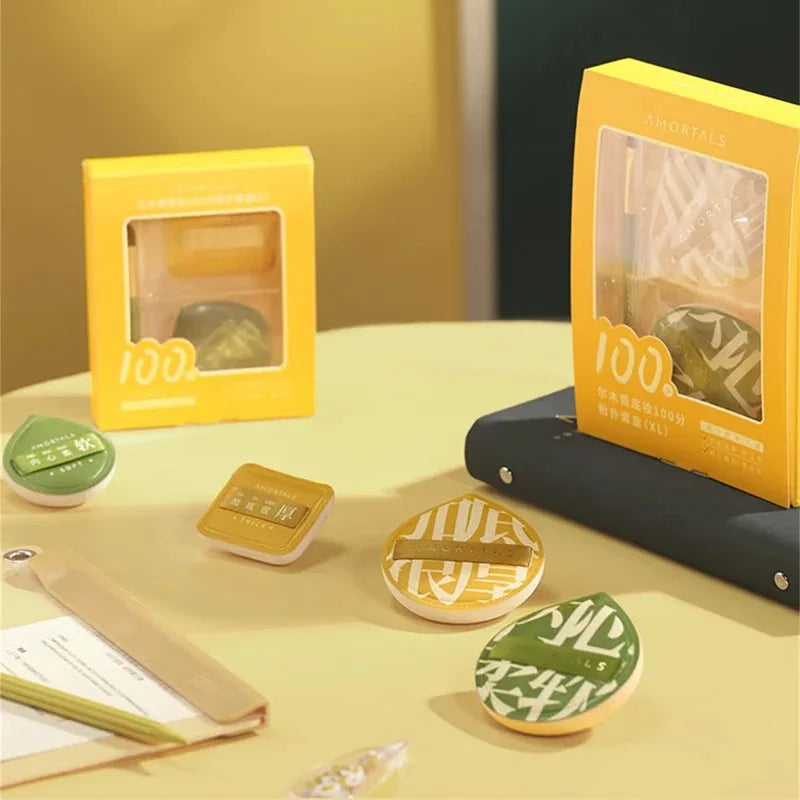 YS122--100-Point Puff Set: Air Cushion Puff, Marshmallow Ultra-Soft Puff, Non-Absorbent, Dual-Use (Dry & Wet)