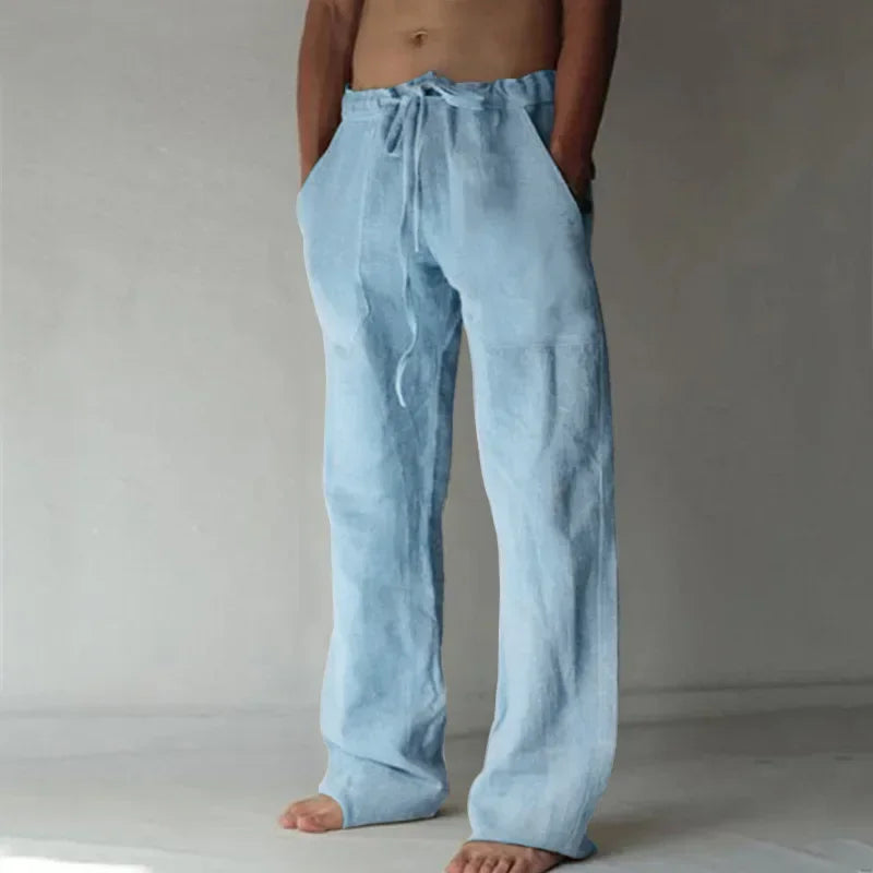 ropa hombre baggy pants Men's Cotton Linen Casual Pants Breathable Trousers Fitness Streetwear Clothing Jogging Autumn Summer