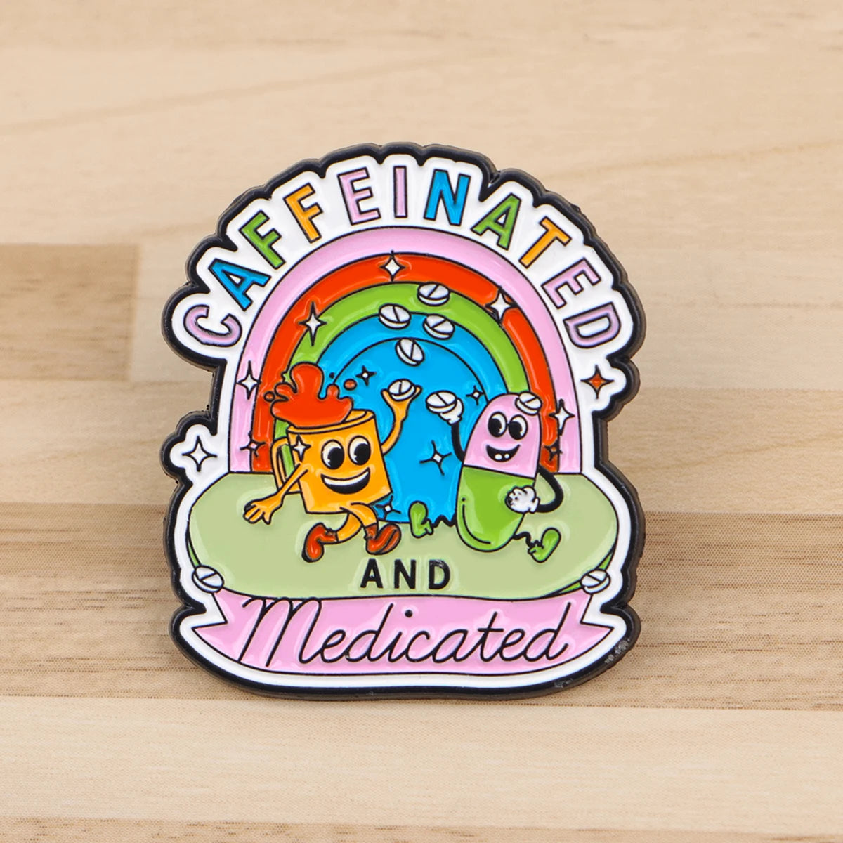 Autism Quotes Enamel Pins ADHD Brooches Black Cat Badge Lapel Pin For Backpack Clothes Accessories Medical Jewelry Birthday Gift