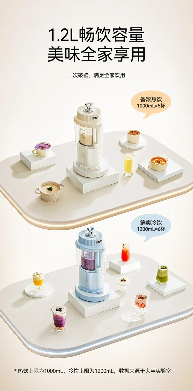 220V High-Speed Blender with Heating Function, Multi-Functional Food Processor, Detachable, Quiet Design AM