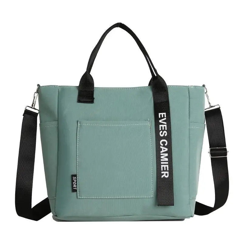 New Casual Tote Large Capacity Shoulder Bag Nylon Waterproof Canvas Handbag Simple Fashion Messenger Bags For Schoolgirl【SMQ】