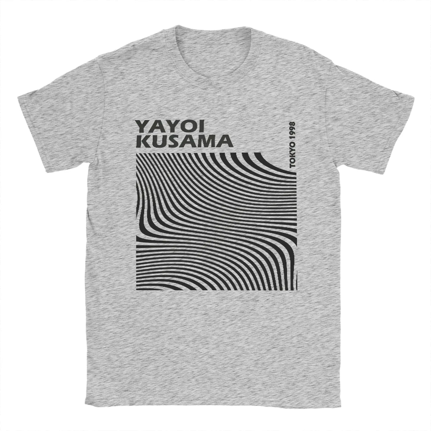 Funny Yayoi K-Kusama Line Tokyo 1998 T-Shirts for Men Crew Neck Pure Cotton T Shirt  Short Sleeve Tee Shirt Summer Clothes