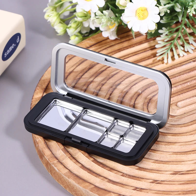 Refillable Magnetic Eyeshadow Palette Empty Black Clear Makeup Storage Case DIY Cosmetic Container for Lipstick Foundation Blush