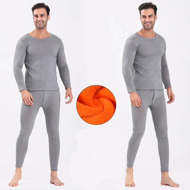 Thermal Underwear Set Men Winter Thicken Velvet Thermal Clothing Long Johns Men's Fleece Keep Warm Thermo Underwear Sets