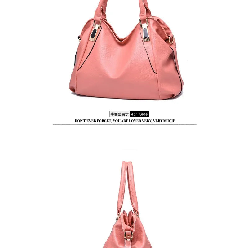 Ladies' leather bag, soft leather, mother's bag, simple middle-aged women's bag, large capacity handbag, crossbody bucket bag