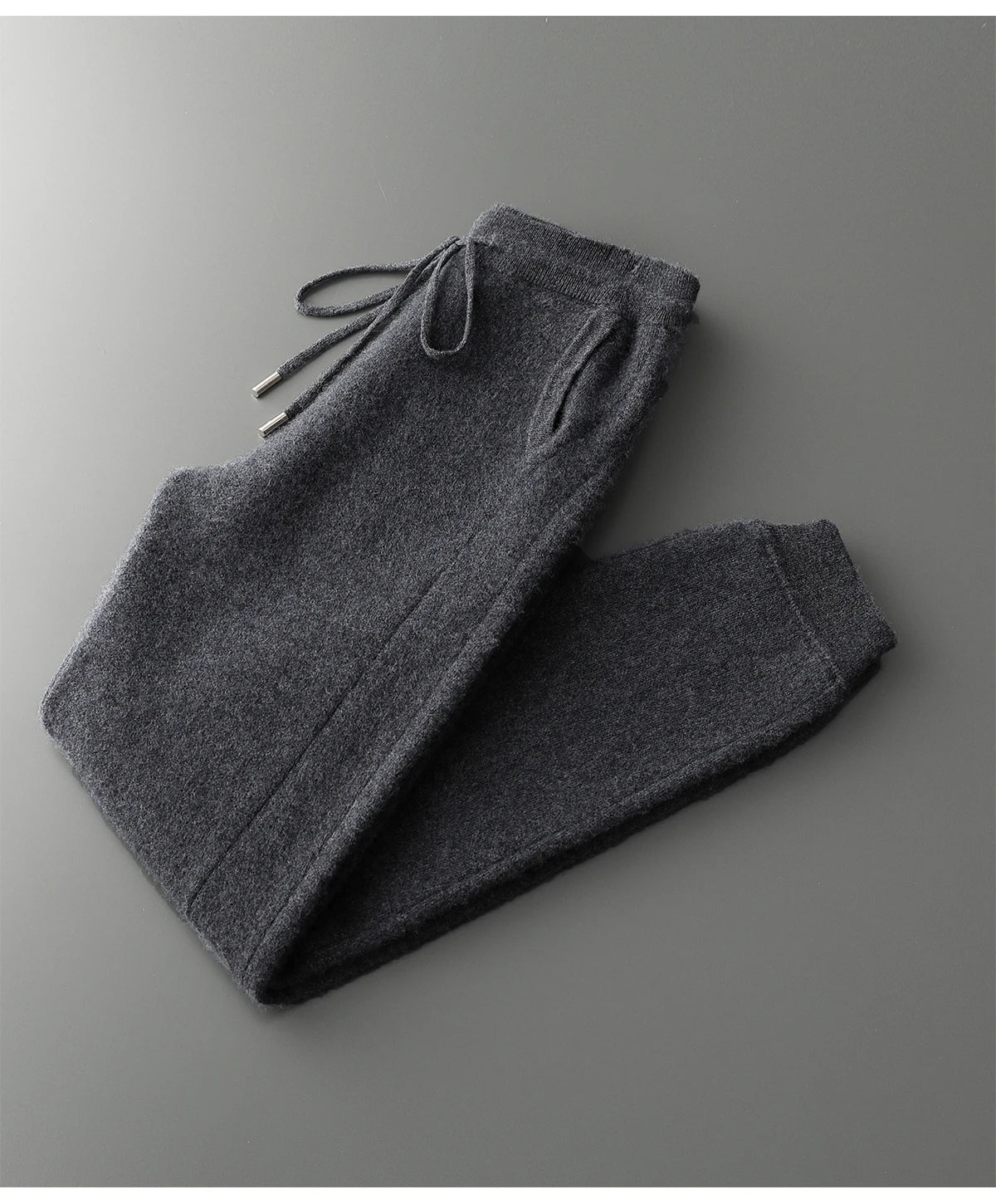 100% Merino Wool Two-piece Suit for Men Autumn Winter Knitting Zipper Cardigan and Slim-fit Pants Warm Thickened Clothing Sets